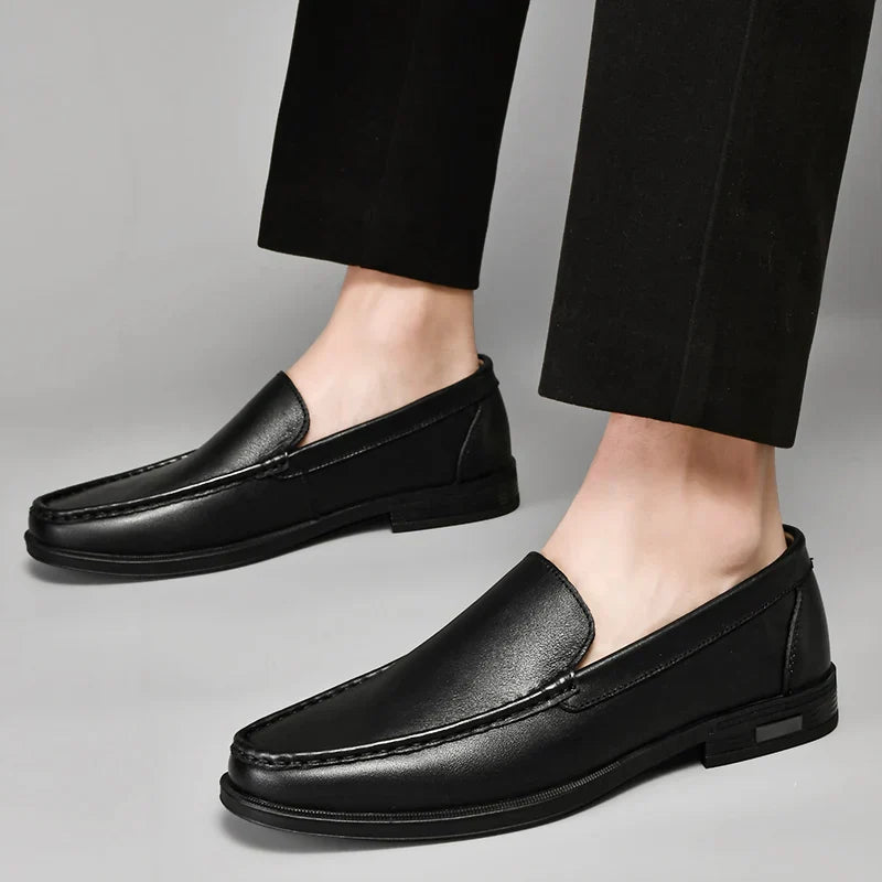 Mens Loafers Genuine Leather Slip-On