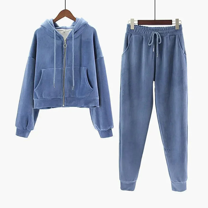 Womens Hoodie and Sweatpants Soft Cozy Loungewear Set - BritishMode