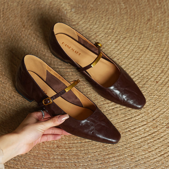 Womens Genuine Leather Pumps Classic Fit