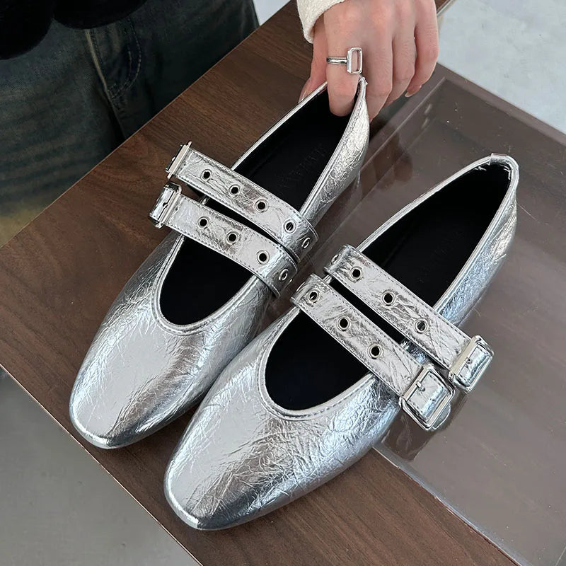 Womens Mary Jane Flats Classic Comfort