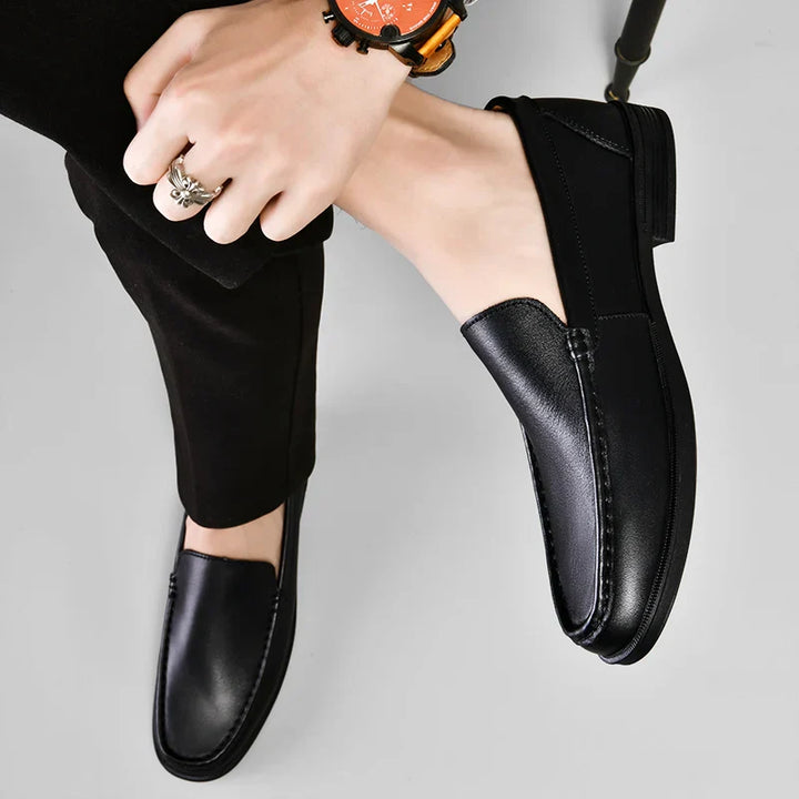 Mens Loafers Genuine Leather Slip-On