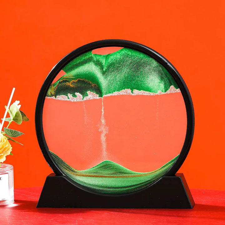 Decorative Glass Hourglass with Flowing Sand