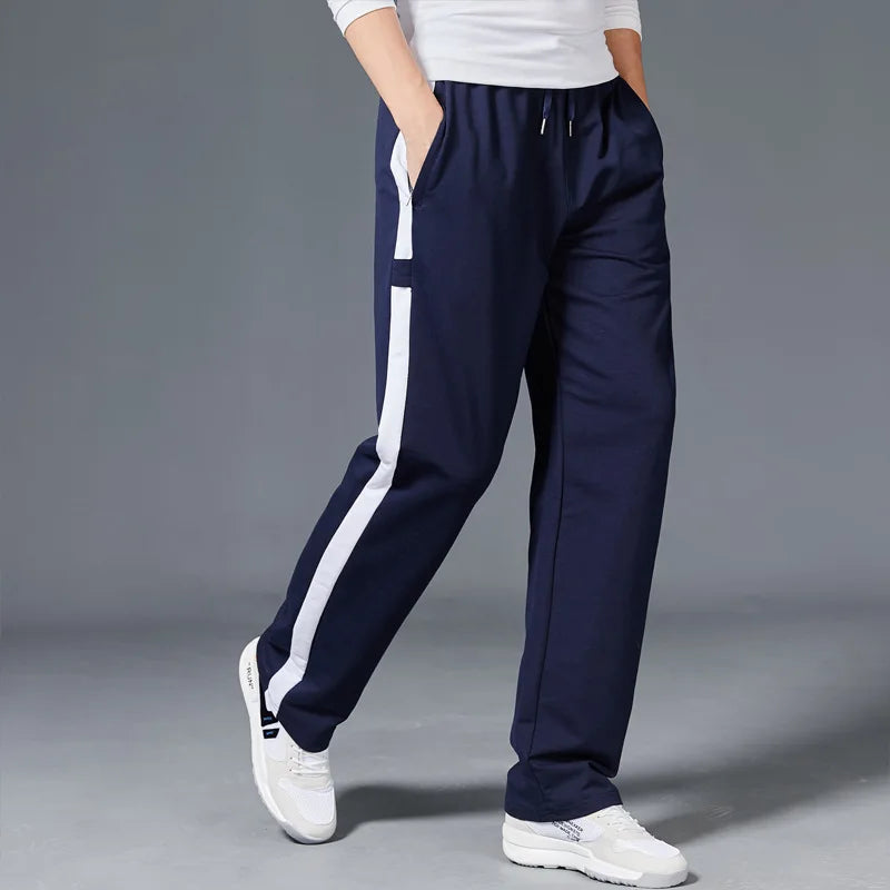 Mens Jogger Pants Comfortable Fit Striped