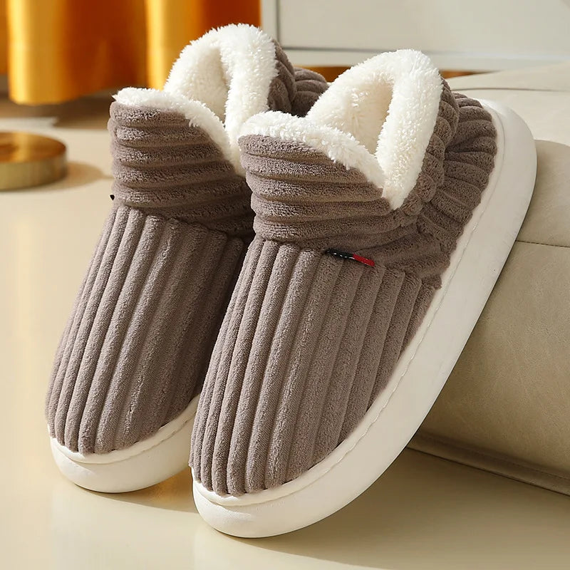Womens Faux Fur Slide Slippers Soft Warm Indoor Shoes