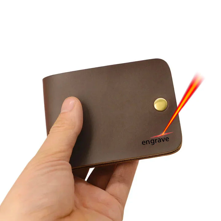 Mens Leather Card Wallet Genuine Material Slim Fit