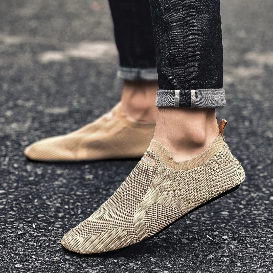 Mens Loafers Mesh Upper Slip-On