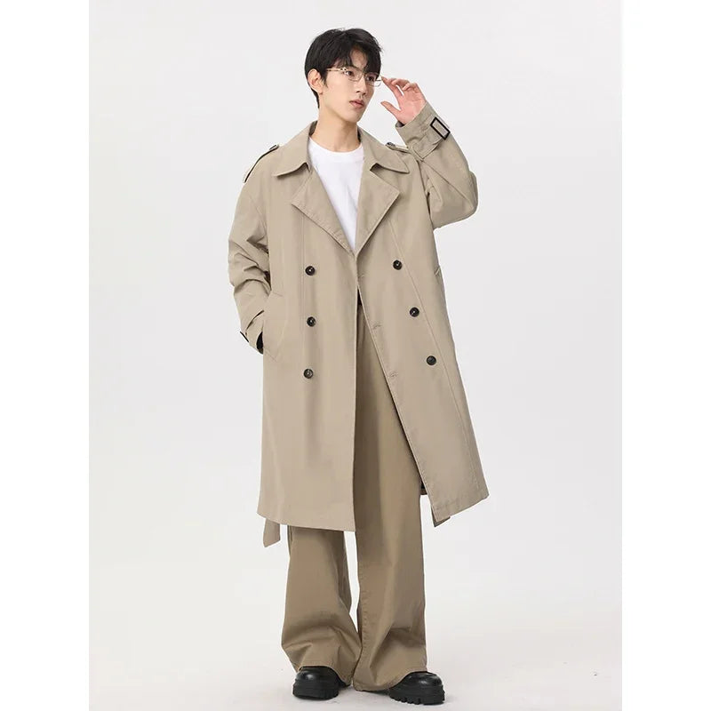 Mens Trench Coat Waterproof Classic Fit Outerwear