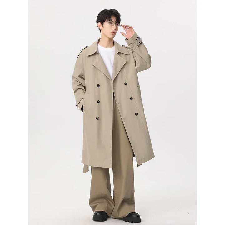 Mens Trench Coat Waterproof Classic Fit Outerwear