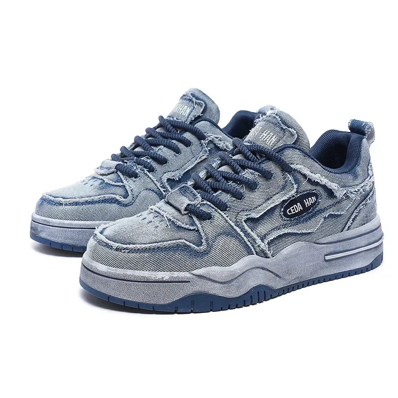 Mens Skate Shoes Denim Casual Fit - BritishMode