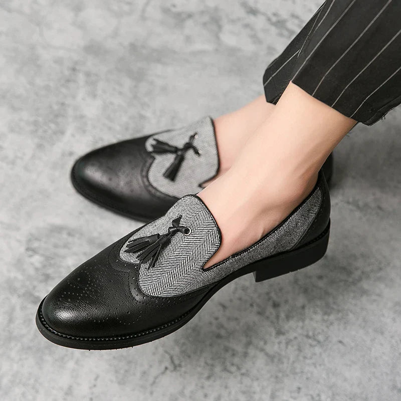 Mens Loafers Genuine Leather Slip-On - BritishMode