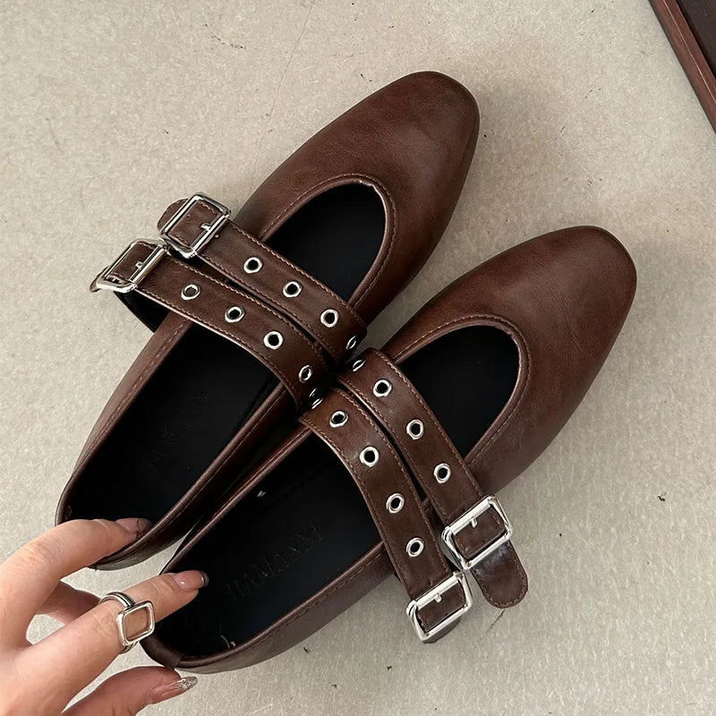 Womens Mary Jane Flats Classic Comfort - BritishMode