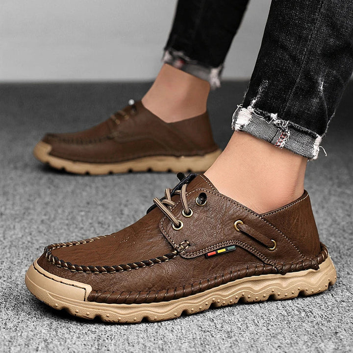Mens Leather Shoes Genuine Leather Slip-On