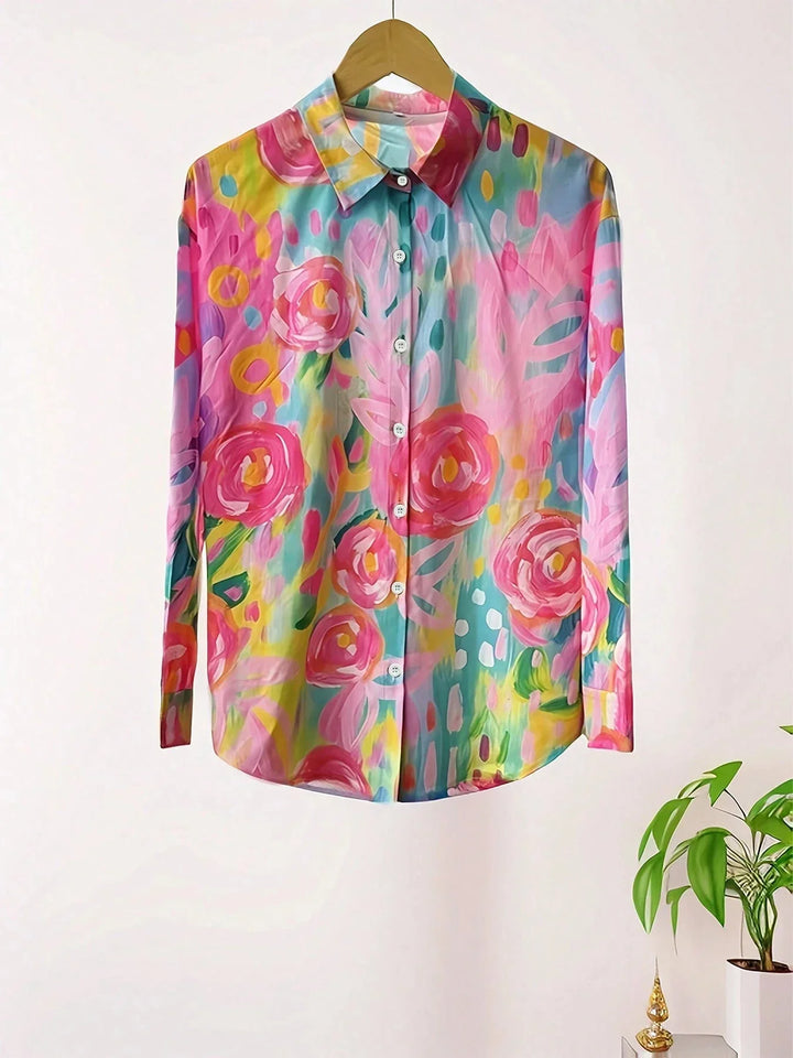 Womens Summer Blouse Lightweight Relaxed Fit