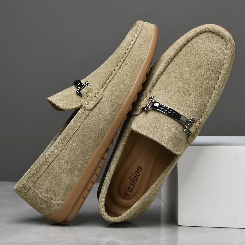 Mens Loafers Suede Slip-On