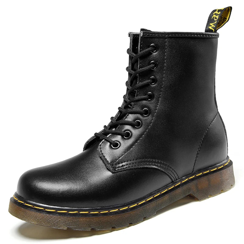 Mens Chelsea Boots Leather Warm Insulated - BritishMode