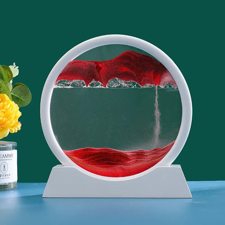 Decorative Glass Hourglass with Flowing Sand