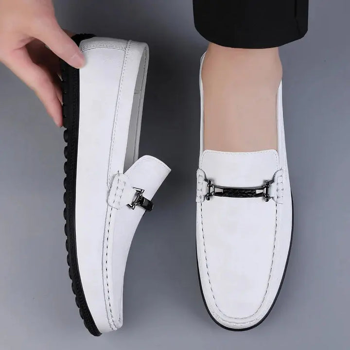Mens Leather Loafers Classic Style with Modern Detail