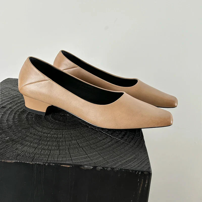 Womens Genuine Leather Pumps Classic Fit