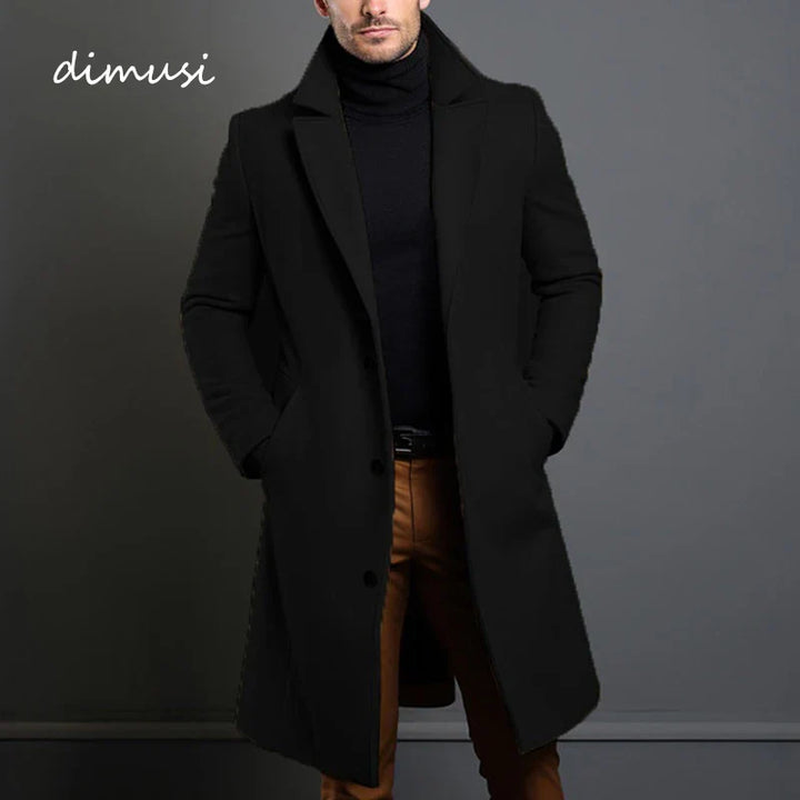 Mens Wool Winter Coat Classic Fit