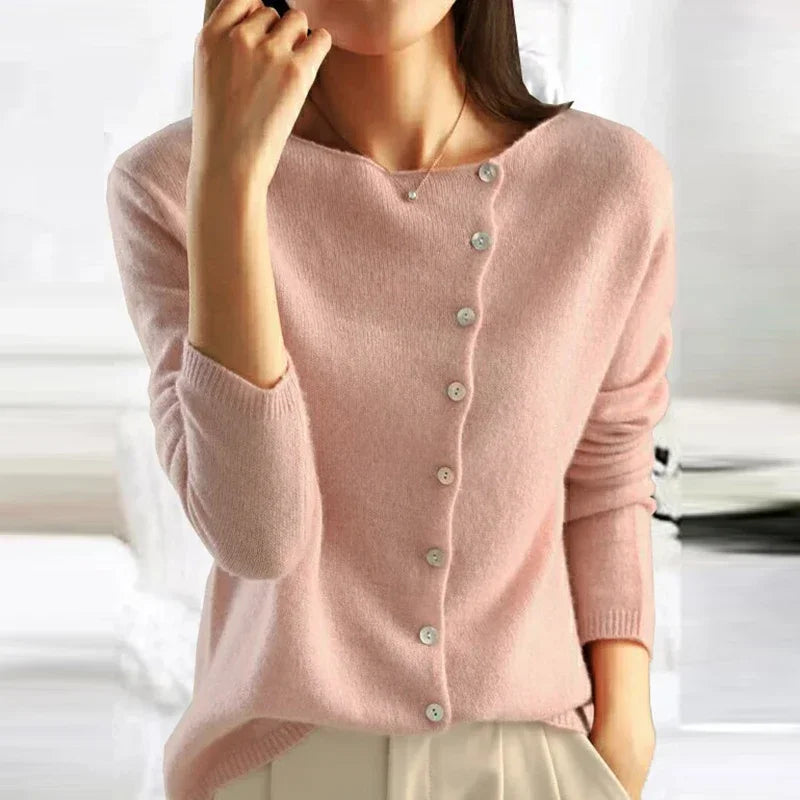 Womens Cashmere Cardigan Sweater with Buttons Classic Fit