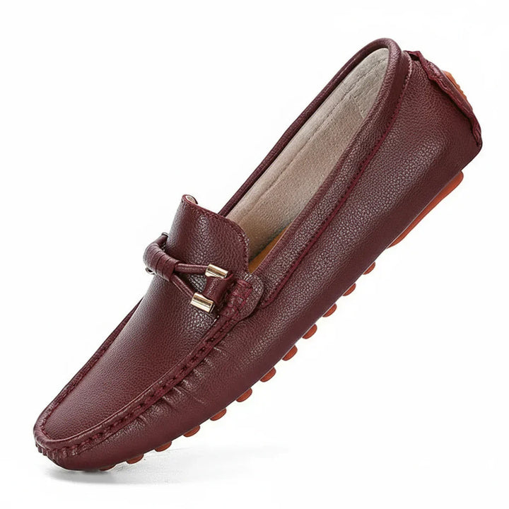 Mens Slip-On Moccasin Shoes Genuine Leather