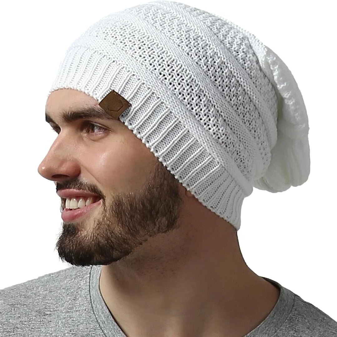 Unisex Knit Hat with Faux Fur Warmth