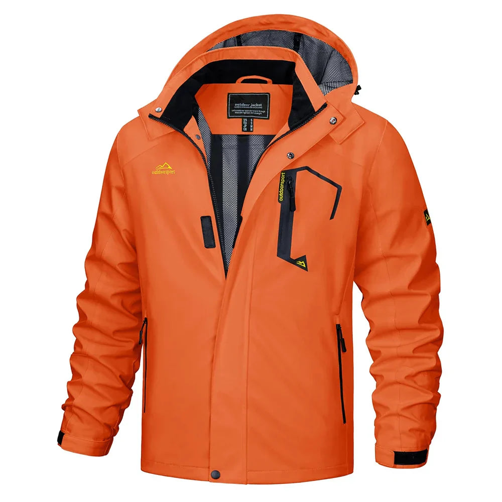 Mens Windbreaker Jacket Waterproof Breathable Lightweight