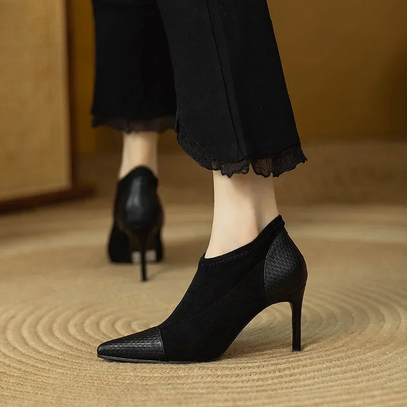 Womens Leather Heels Classic Fit
