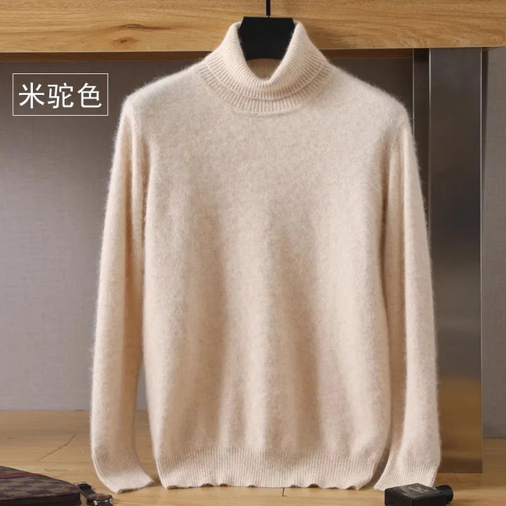 Mens Cashmere Crew Neck Sweater Soft Fit