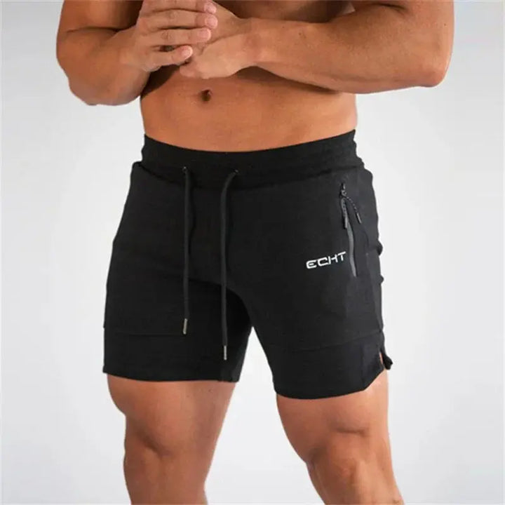 Mens Sports Shorts with Zippered Pockets Athletic Fit