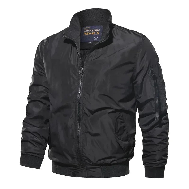 Mens Bomber Coat Classic Fitted Style