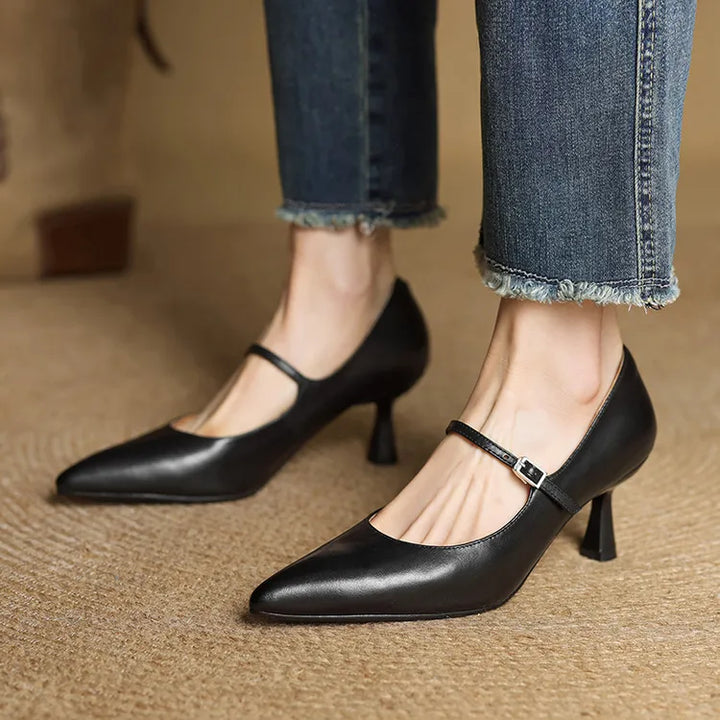 Womens Genuine Leather Pumps Classic Fit