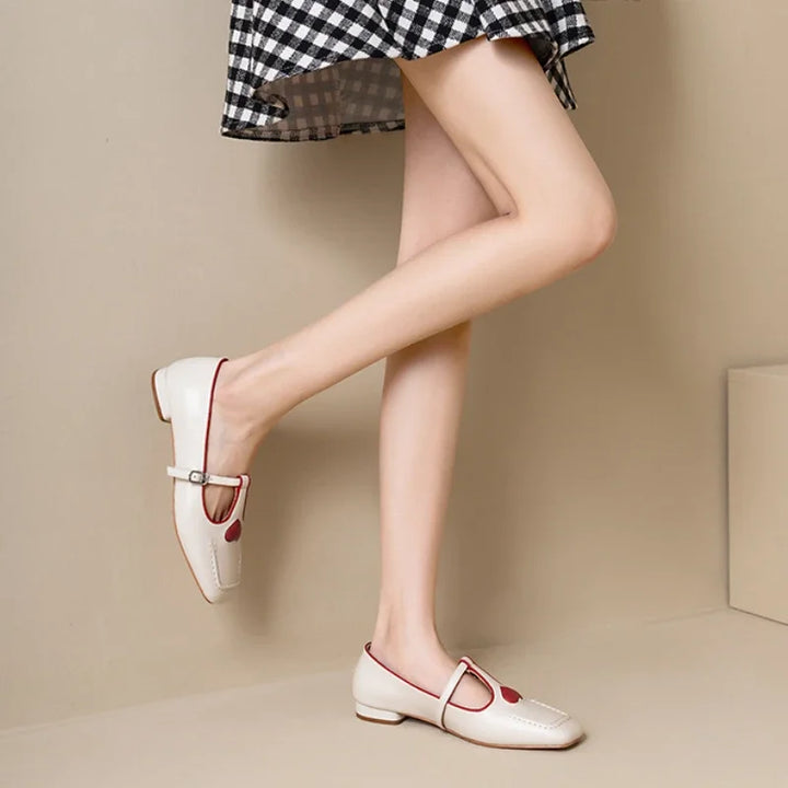 Womens Low Heel Flats Comfortable Slip-On
