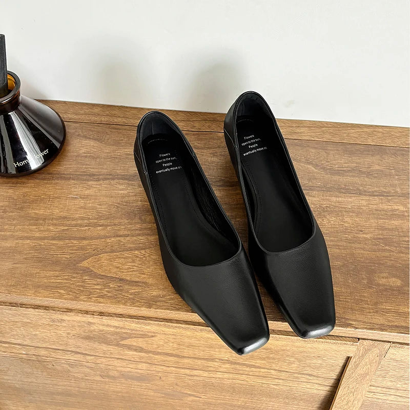 Womens Genuine Leather Pumps Classic Fit