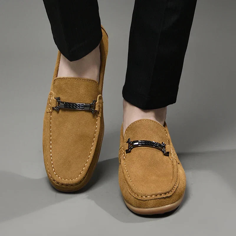 Mens Loafers Suede Slip-On