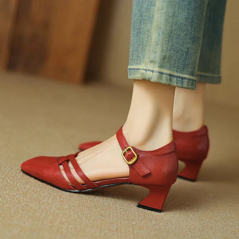 Womens Heels Genuine Leather Classic Fit
