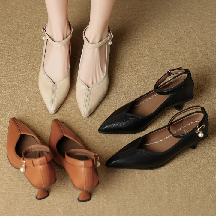 Womens Heels Genuine Leather Classic Fit