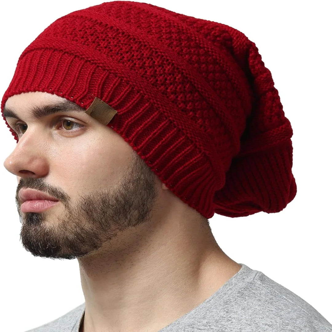 Unisex Knit Hat with Faux Fur Warmth