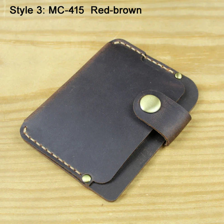 Mens Card Wallet Genuine Leather Slim Fit