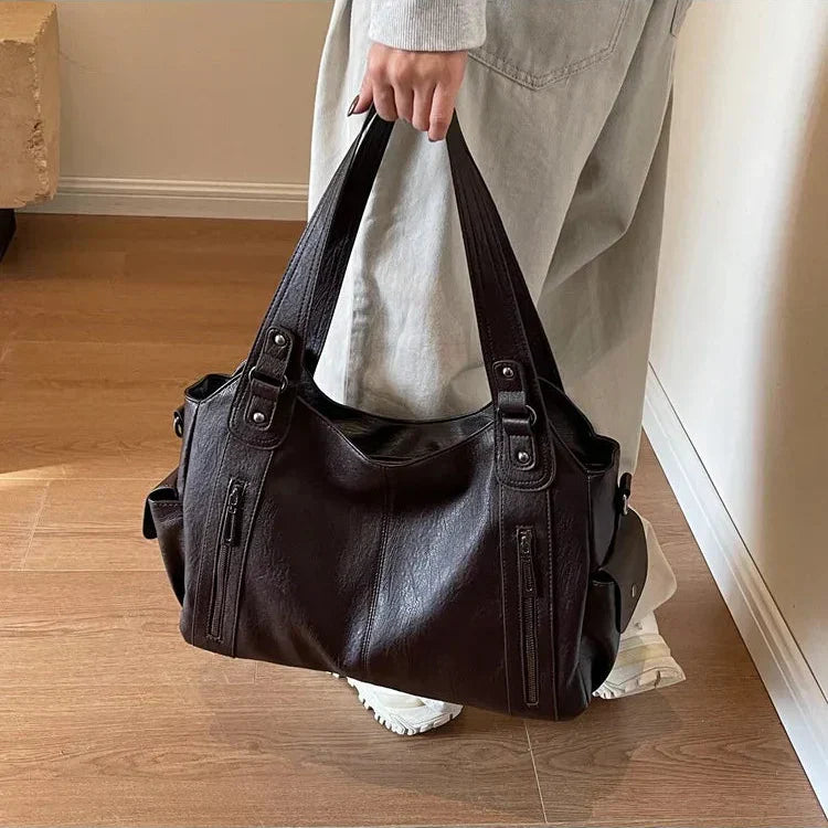 Unisex School Backpack with Shoulder Strap and Zipper Closure