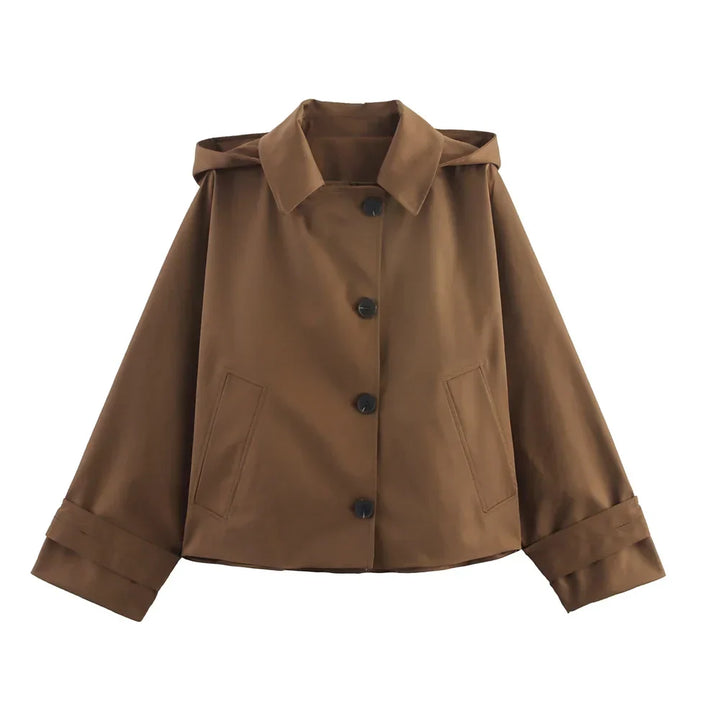 Mens Short Trench Coat Waterproof Classic Fit