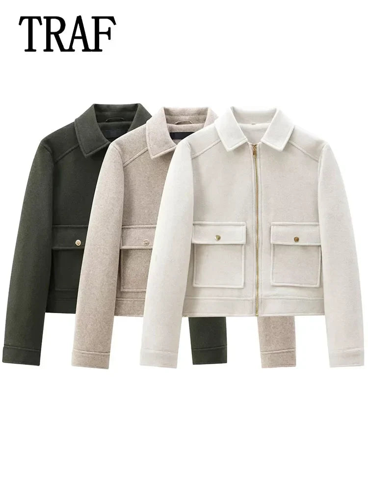 Womens Parka Jacket Insulated Warm with Pockets - BritishMode