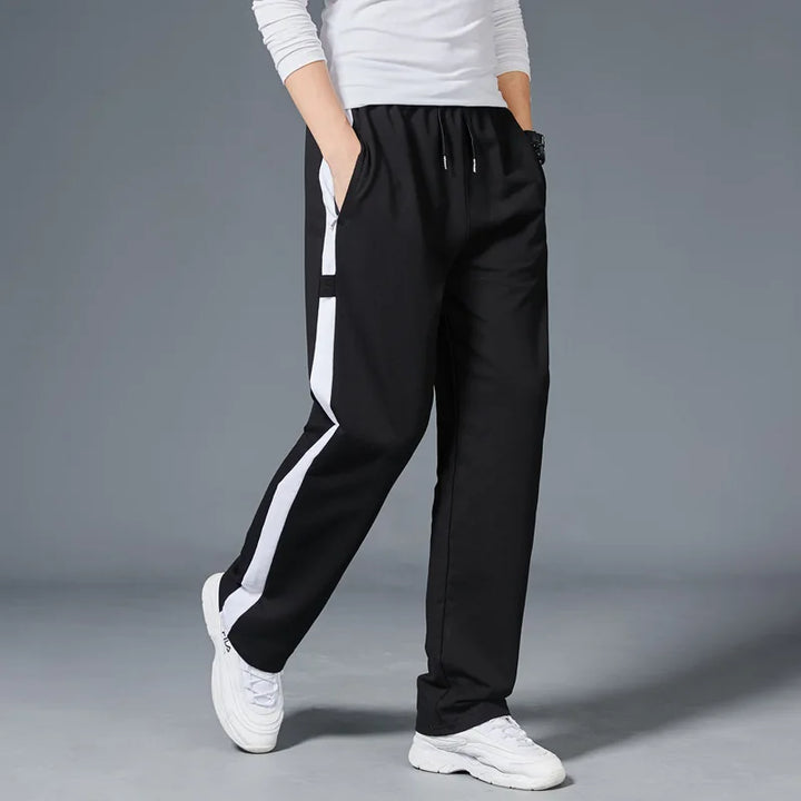 Mens Jogger Pants Comfortable Fit Striped