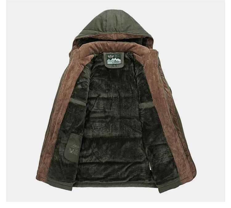 Mens Winter Parka Coat with Soft Fleece Lining Warm Fit - BritishMode