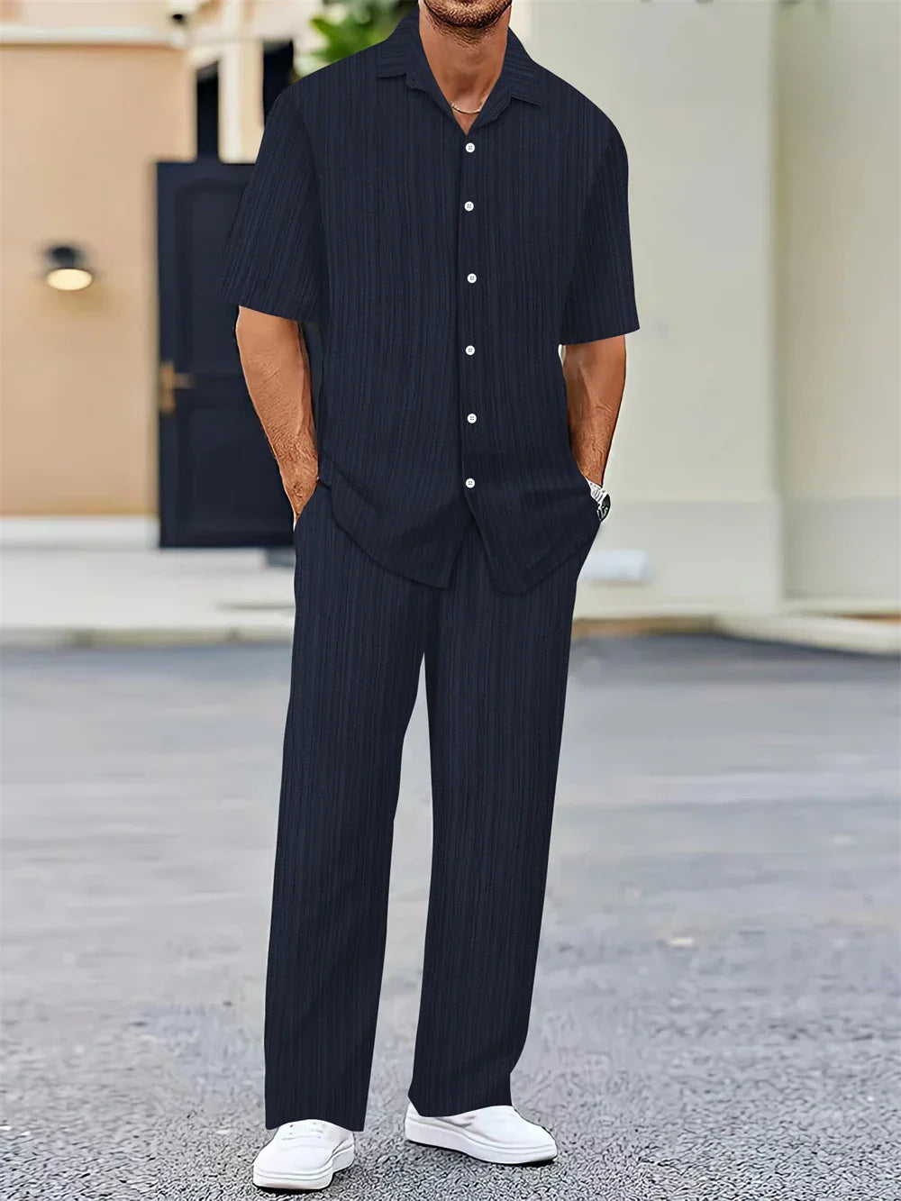 Mens Office Wear Set Lightweight Comfortable Fit