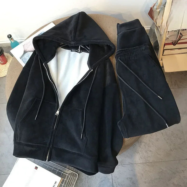 Womens Hoodie and Sweatpants Soft Cozy Loungewear Set