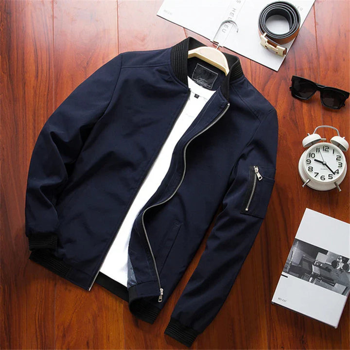 Mens Bomber Jacket Slim Fit Casual