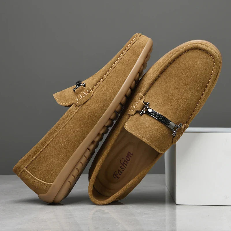 Mens Loafers Suede Slip-On