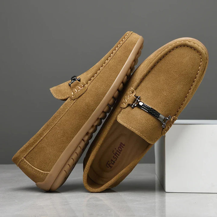 Mens Loafers Suede Slip-On
