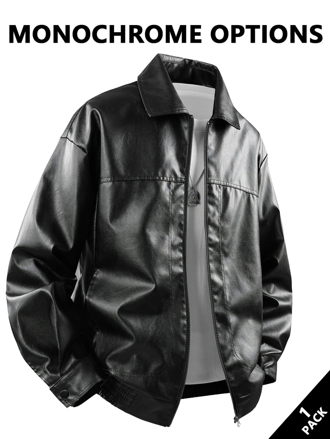 Mens Biker Leather Coat Classic Fit - BritishMode